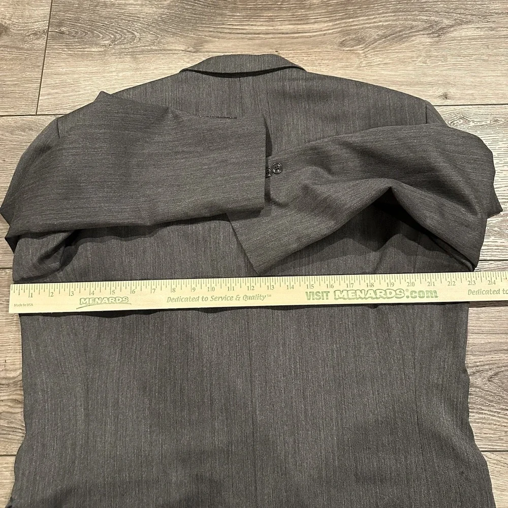 J. Ferrar Mens Charcoal Gray Wool Blend 3 Button Blazer Suit Jacket 42L‎